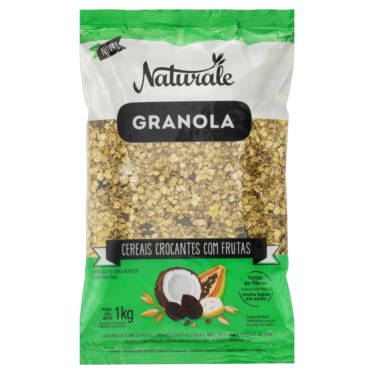 GRANOLA NATURALE CEREAIS FRUTAS 1K