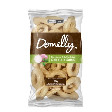 BISCOITO DOMELLY POLVILHO CEBO SALSA 80G