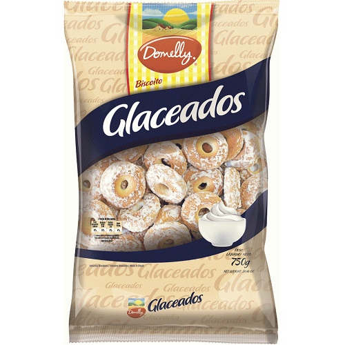 BISCOITO DOMELLY GLACEADOS BRANCO 670GR