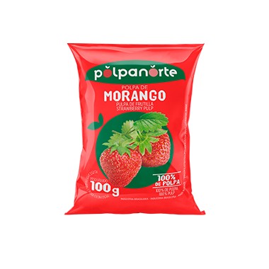 POLPA FRUTA POLPANORTE MORANGO 100G