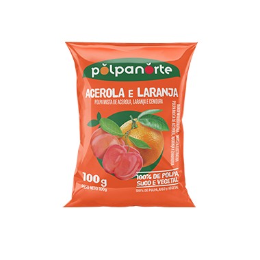 POLPA FRUTA POLPANORTE ACEROL LARANJ100G