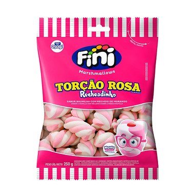 MARSHMALLOW FINI RECHEA TORCAO ROSA 250G